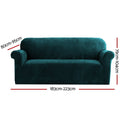 Artiss 3 Seater Sofa Cover Velvet Agate Green