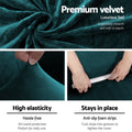 Artiss 3 Seater Sofa Cover Velvet Agate Green