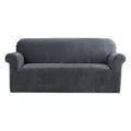 Artiss 3 Seater Sofa Cover Velvet Grey Couch Protector