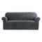 Artiss 3 Seater Sofa Cover Velvet Grey Couch Protector