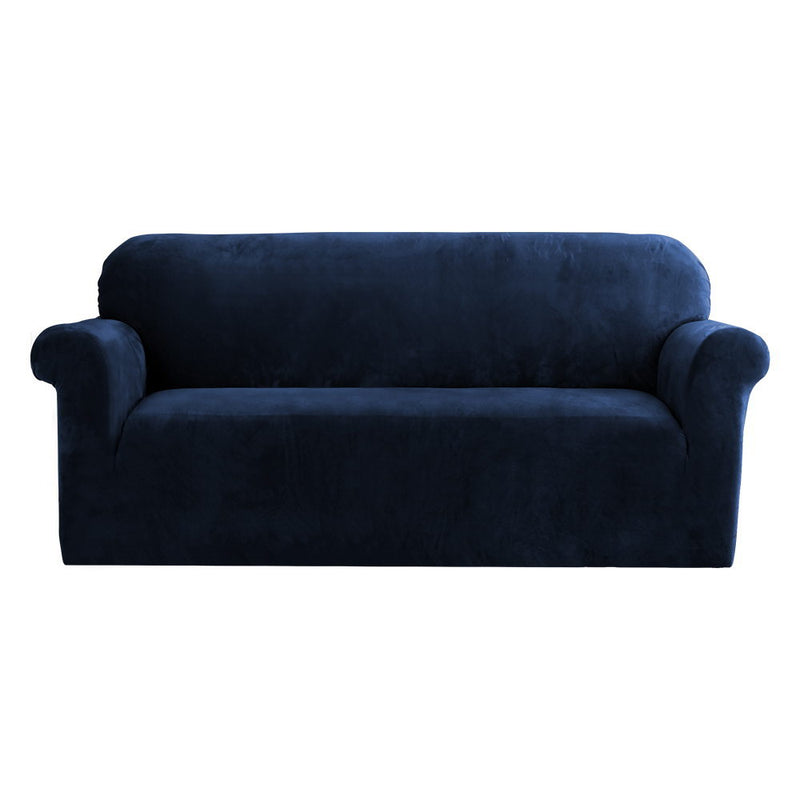 Artiss 3 Seater Sofa Cover Velvet Sapphire Couch Protector