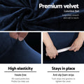 Artiss 3 Seater Sofa Cover Velvet Sapphire Couch Protector