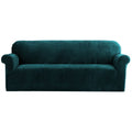 Artiss Sofa Cover 4 Seater Velvet Agate Green