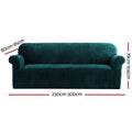 Artiss Sofa Cover 4 Seater Velvet Agate Green