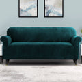 Artiss Sofa Cover 4 Seater Velvet Agate Green