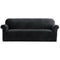 Artiss 4 Seater Sofa Cover Couch Velvet Black