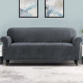 Artiss 4 Seater Sofa Cover Velvet Grey Couch Covers