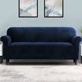 Artiss 4 Seater Sofa Cover Couch Cover Velvet Sapphire Blue