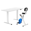 Artiss Automatic Standing Desk 140cm White with Folding X-Bike