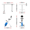 Artiss Automatic Standing Desk 140cm White with Folding X-Bike