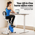 Artiss Automatic Standing Desk 140cm White with Folding X-Bike
