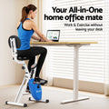 Artiss Standing Desk 140cm with X-Bike Magnetic Resistance Oak