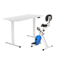 Artiss 120cm Standing Desk with Folding X-Bike Magnetic White