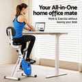 Artiss 120cm Standing Desk with Folding X-Bike Magnetic White