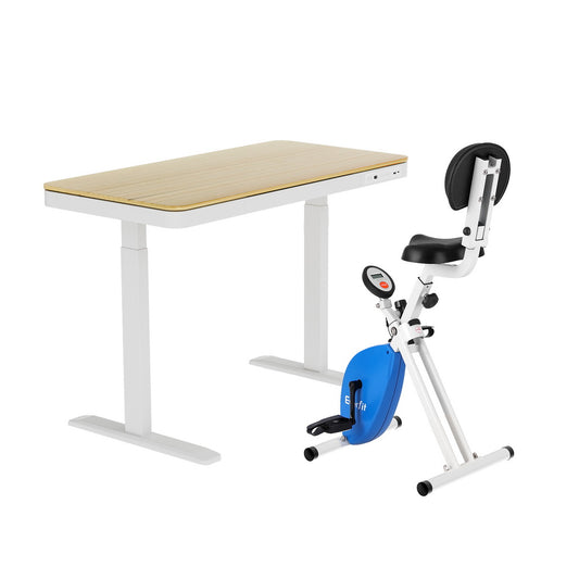 Artiss X-Bike 120cm Standing Desk Magnetic Resistance Oak