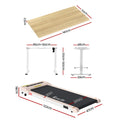 Artiss Electric Treadmill 140cm Standing Desk Walking Pad
