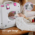 Devanti 12 Stitch Mini Sewing Machine Portable LED Lights Kit