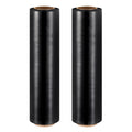 Stretch Film 500mm x 400m Black Pallet Shrink Wrap 2 Rolls