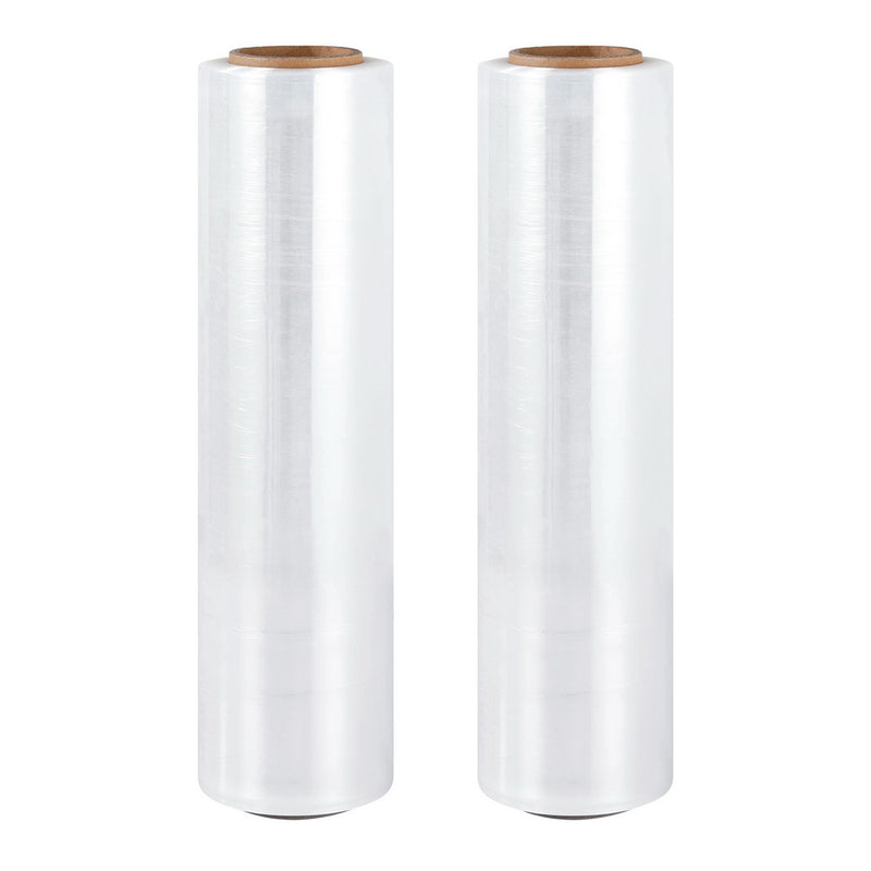 Stretch Film 500mm x 400m Clear Pallet Shrink Wrap 2 Rolls
