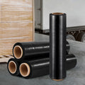 Stretch Film 500mm x 400m Black Shrink Wrap 4 Rolls Pallet