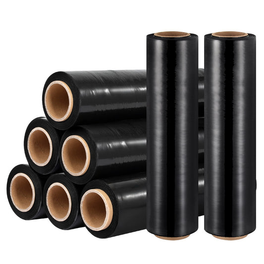 Stretch Film 500mm x 400m Pallet Wrap Black 8 Rolls