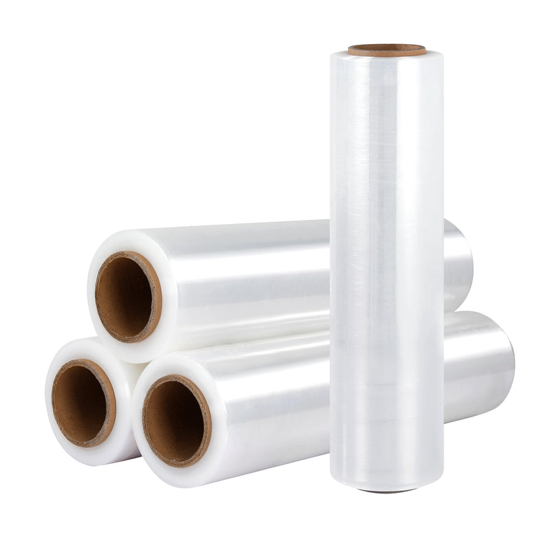 Stretch Film 500mm x 400m Clear Pallet Wrap 4 Rolls Shrink