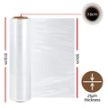 Stretch Film 500mm x 400m Clear Plastic Shrink Wrap 8 Rolls