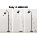 Artiss LED Floor Lamp Modern Black Reading Light Stand Living Room