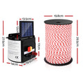 Giantz Solar Electric Fence Energiser 5KM 500M Poly Rope
