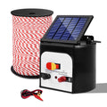 Giantz Solar Fence Energiser 8KM Electric 500M Poly Rope