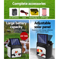 Giantz Solar Fence Energiser 8KM Electric 500M Poly Rope