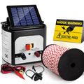 Giantz Solar Fence Energiser 8KM Electric 500M Poly Rope