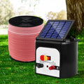 Giantz Solar Electric Fence Energiser 8KM 1200M Poly Tape