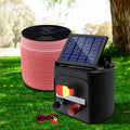 Giantz 5KM Solar Electric Fence Energiser 2000M Poly Tape