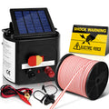 Giantz Solar Fence Energiser 3KM 400M Poly Tape Insulator