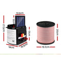Giantz Solar Fence Energiser 5KM 400M Poly Tape Insulator