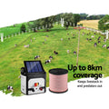 Giantz Solar Fence Energiser 8KM 400M Poly Tape Insulator