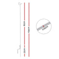 Giantz 20x Electric Fence Pigtail Posts Steel Tape