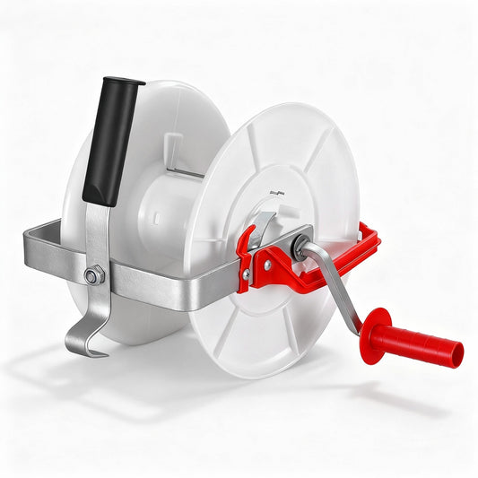 Giantz Electric Fence Reel Geared Portable Polywire White