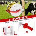 Giantz Electric Fence Reel Geared Portable Polywire White