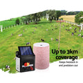 Giantz Solar Electric Fence Energiser 3KM Poly Wire