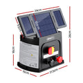 Giantz 3km Electric Fence Energiser Solar 0.1J Pet