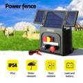 Giantz 3km Electric Fence Energiser Solar 0.1J Pet