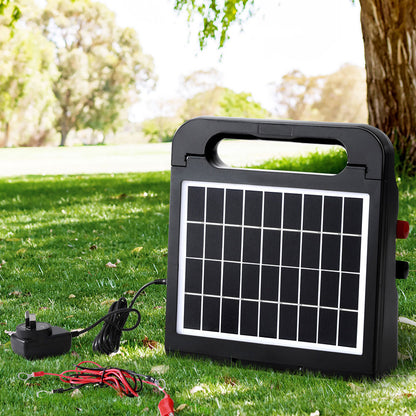 Giantz 5km Electric Fence Energiser Solar Energizer Charger Farm Animal 0.15J
