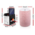 Giantz Solar Electric Fence Energiser 5KM 2KM Poly Wire