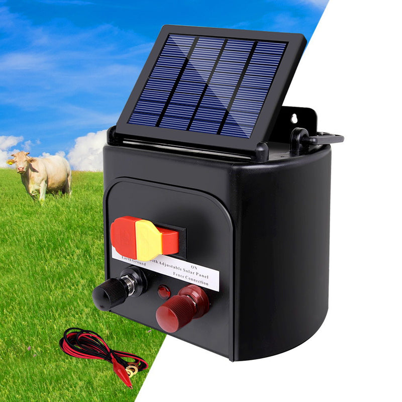 Giantz Solar Fence Energiser 5KM 0.15J Electric Fencing Charger