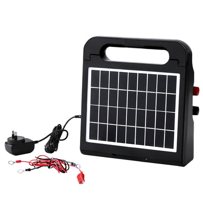 Giantz 10km Electric Fence Energiser Solar Energizer Charger Farm Animal 0.3J