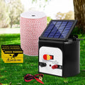 Giantz Solar Fence Energiser 8KM 2KM Poly Wire Electric