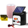 Giantz Solar Fence Energiser 8KM 2KM Poly Wire Electric
