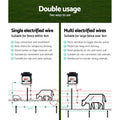 Giantz Solar Fence Energiser 8KM 0.3J Electric Fencing Charger